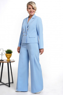 Брюки, жакет Alani Collection 2042 голубой - фото 1