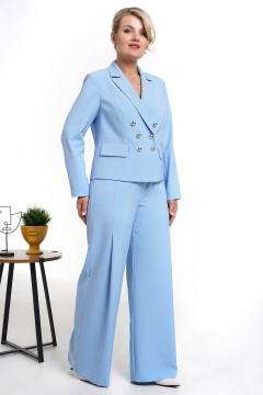 Брюки, жакет Alani Collection 2042 голубой - фото 4