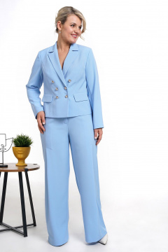 Брюки, жакет Alani Collection 2042 голубой - фото 3