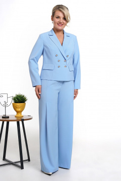 Брюки, жакет Alani Collection 2042 голубой - фото 2