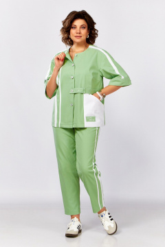 Брюки, жакет Lady Secret 25207 лайм+белый - фото 2