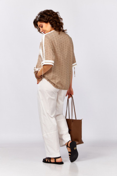 Брюки, жакет Lady Secret 25204 капучино+белый - фото 3