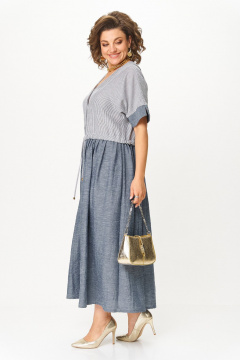 Платье Michel chic 2181 джинс_полоска - фото 2