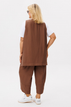 Брюки, жилет, футболка OVERYOU М146/3 мокко - фото 2