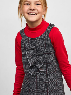 Сарафан Mark Formelle 177719/21-12716П-4 клетка_на_сером_с_шоколадной_полоской - фото 4