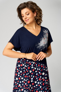 Платье Мишель стиль 1286 темно-синий - фото 5