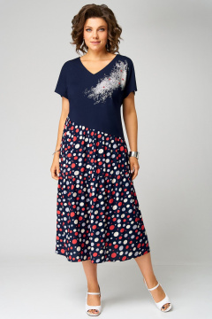 Платье Мишель стиль 1286 темно-синий - фото 1