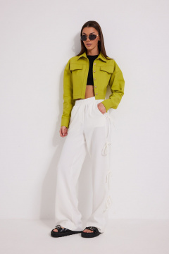 Брюки, жакет, топ N.O.W. 1588 лайм-белый-черный - фото 3