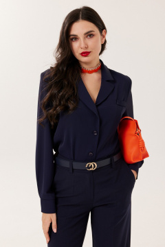 Блуза, брюки Твой имидж 2163 синий - фото 5