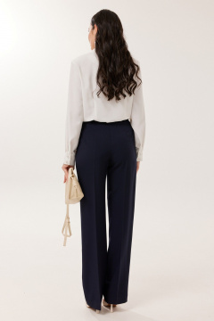 Блуза, брюки Твой имидж 2164 молочный-синий - фото 4