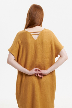Платье Individual design 25253 горчичный - фото 5