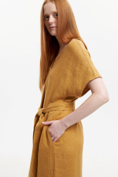 Платье Individual design 25253 горчичный - фото 4