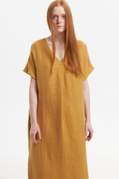 Платье Individual design 25253 горчичный - фото 2