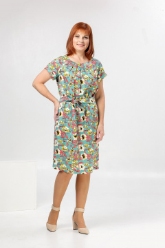 Платье Соджи 551 бирюзовый - фото 3