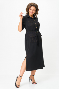 Платье Andina city 8035-25 черный - фото 4