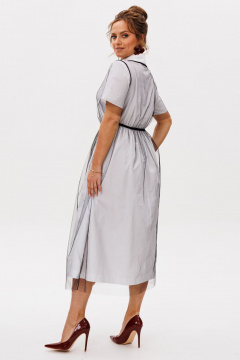 Накидка, платье Mubliz 253 белый-сетка - фото 2