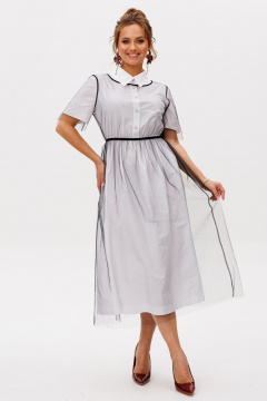 Накидка, платье Mubliz 253 белый-сетка - фото 5