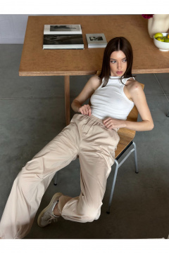 Брюки THE.WOMAN 0324 бежевый - фото 3