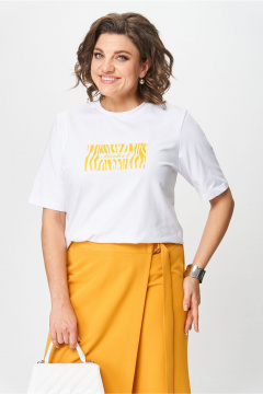 Брюки, майка Michel chic 1336 белый-охра - фото 4