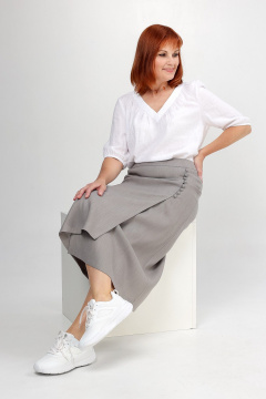 Блуза Соджи 655 белый - фото 4