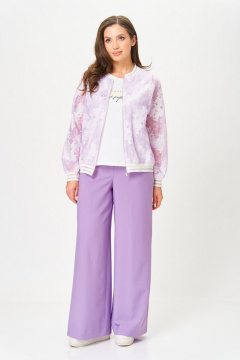 Брюки, бомбер, майка Милора-стиль 1236 лаванда_ - фото 1
