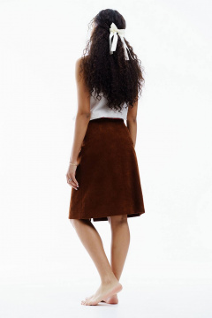 Длинная вельветовая юбка трапеция с подкладкой Manika Belle 128A06/1 - фото 3