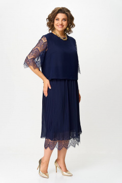 Блуза, юбка Solomeya Lux 951/135 темно-синий - фото 5