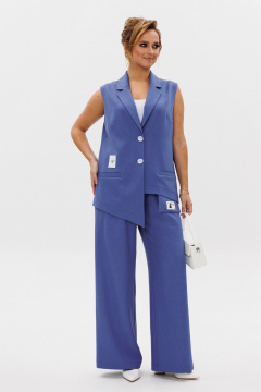 Брюки, жилет Mubliz 246 голубой - фото 4