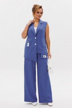 Брюки, жилет Mubliz 246 голубой - фото 2