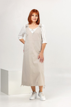 Сарафан Соджи 660 бежевый - фото 5