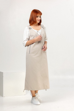Сарафан Соджи 660 бежевый - фото 4