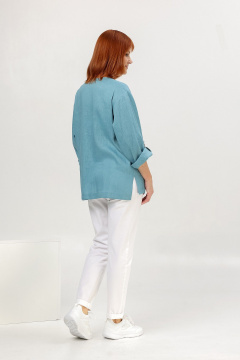 Блуза Соджи 664 бирюзовый - фото 5