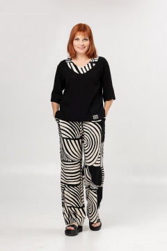 Блуза, брюки Соджи 665 черный - фото 1