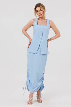 Жилет, юбка Amberа Style 2124 голубой - фото 5
