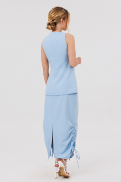 Жилет, юбка Amberа Style 2124 голубой - фото 3