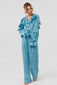 Блуза, брюки Amberа Style 2127 голубой - фото 5