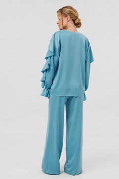 Блуза, брюки Amberа Style 2127 голубой - фото 4