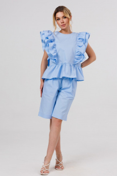 Блуза, шорты Ambera Style 2131 голубой - фото 2