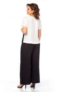 Блуза, брюки Rishelie 989 черно-белый - фото 5
