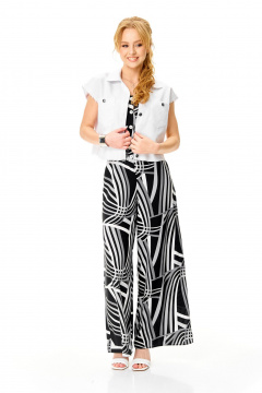 Жилет, комбинезон T&N 7657 черно-белый_дизайн - фото 3