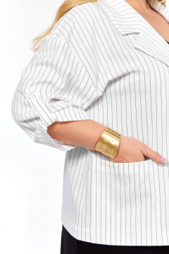 Жакет, платье Ольга Стиль С-937 бело-черный - фото 2