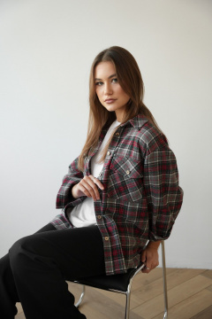 Рубашка SK Brand SK7206 клетка_серый - фото 4