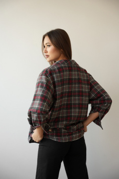 Рубашка SK Brand SK7206 клетка_серый - фото 2