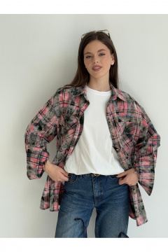 Рубашка SK Brand SK7207 клетка_розовый - фото 5