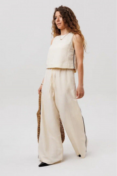 Брюки, топ FAMA 24091 экрю - фото 5