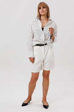 Рубашка FAMA 24101-2 белый горох - фото 1