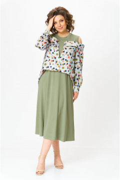 Платье VIA-Mod 651 олива - фото 2