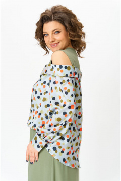 Платье VIA-Mod 651 олива - фото 4