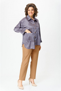 Брюки, рубашка VIA-Mod 640 серо-лавандовый - фото 1