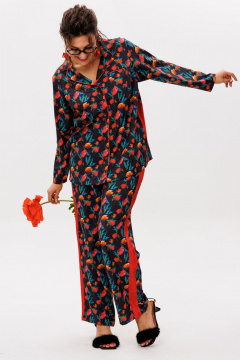 Брюки, рубашка Anelli 1623 багряные_маки - фото 5